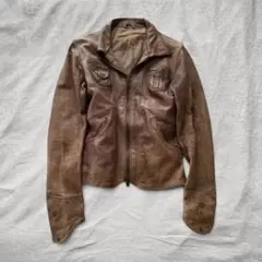 NoNoYes Raceup Leather Jacket lgb kmrii - メルカリ