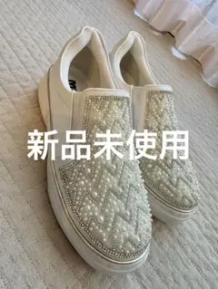 MUUM ムーム　パール　ビジュウ　スリッポン　スニーカー　M