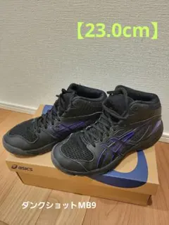 ASICS バスケットシューズ ダンクショット　23.0 ブラック/パープル