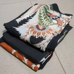 あ*0様 3450 黒留袖着物まとめ売り3着！リメイク•お稽古用など☆