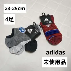 【4足】adidas ソックス 23-25cm アディダス スニーカー 靴下のサムネイル