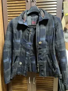 マリテフランソワジルボー デザインジャケット パッチワーク ジップアップ 黒 M