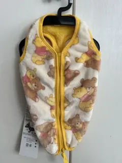お値下げしました！プーさん柄 フリース犬服 背中開き犬用洋服3号