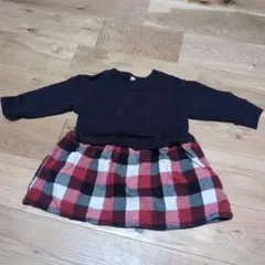 無印良品 ワンピース チェック 女の子 80