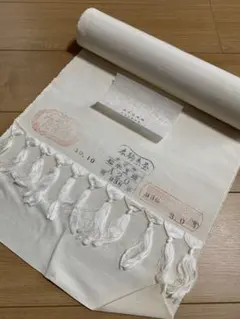 ni みその結城紬　反物　絹織物　汚れ有