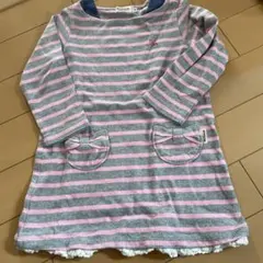 ミキハウス　ホットビスケッツ 90 長袖　チュニック ワンピース