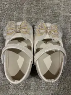 ホワイトリボン付きフォーマルシューズ　13.5cm