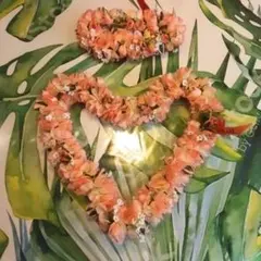 フラダンス用ピンク系レイ