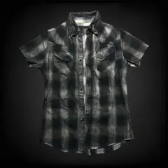 00s Y2K FUGA Grunge Bleach Check Shirtのサムネイル