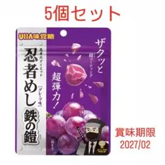【即日発送】UHA味覚糖　忍者めし 鉄の鎧　グレープ味　5点セットのサムネイル