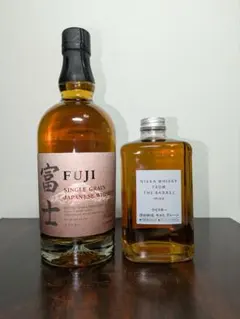 富士シングルグレインウイスキー白ラベル(旧ボトル)700ml 終売品2本
