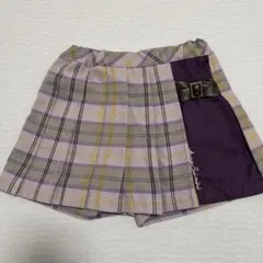 アナスイミニ　パープル系チェック スカート 120cm