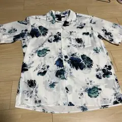 BEAMS HEART ビームスハート オープンカラーシャツ 花柄 半袖ホワイト