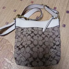 Coach ショルダーバッグ ブラウン/ホワイト