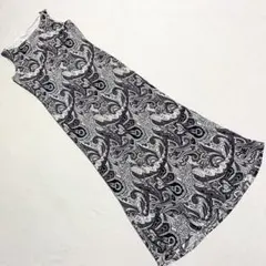 GRAND PLACE ペイズリー　袖なし　マキシ丈　ワンピース