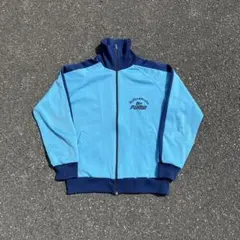 80s PUMA 短丈トラックジャケット　水色　adidas 在原みゆ紀