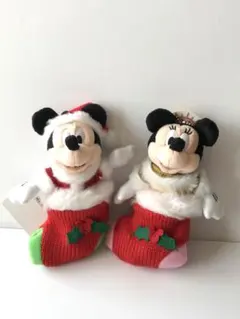 ディズニー　クリスマスファンタジー　2007 ぬいぐるみバッチ　ミッキー　ミニー