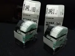 KING JIM TEPRA 36mm 屋外・強粘着ラベルテープ 2個セットのサムネイル