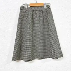 マジェスティックレゴン【F】膝下フレアスカート 千鳥柄 総柄 バックウエストゴムのサムネイル