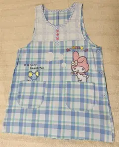 《値下げ》マイメロディ エプロン ブルー チェックのサムネイル