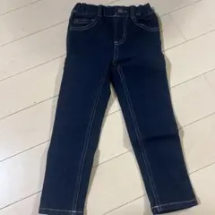 ダークブルー スリムフィット デニムパンツ