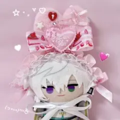 ♥ ぬい服 量産型 平成女児 ピンク リボン フリル ぱぺっと ヘッドドレス♥のサムネイル