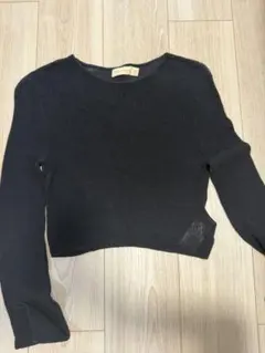 BLACKPINK Jennie Calvin Kleinコラボ　黒ニット