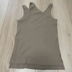 CLANE アシンメトリー リブ タンクトップ ベージュのサムネイル