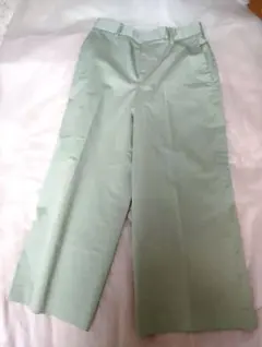 UNITED ARROWS ワイドパンツ ミントグリーン センタープレス 春夏