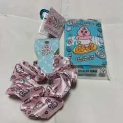 おぱんちゅうさぎ カラビナ付きクリアケース&サテンシュシュ 2点セット