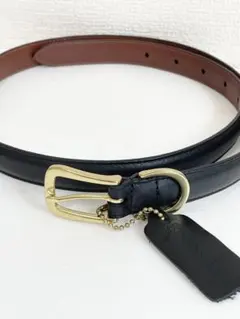 極美品　COACH コーチ ベルト 本革 レザー ブラック