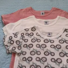 中古☆プチバトー　半袖Tシャツ　3枚組