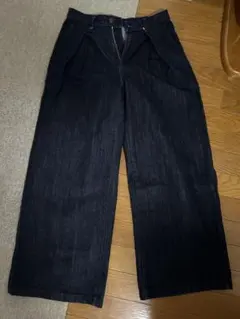 ほぼ新品 ワイドデニムパンツ ワイドパンツ gu 値下げ