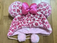 ディズニー ヒョウ柄ファーキャップ