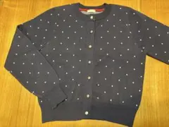 【美品・未着用】Te chichi ドット柄ニットカーディガン　フリー　ネイビー