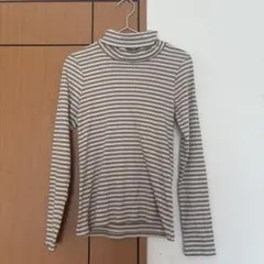 グリーンパークスフーワ　ボーダー タートルネック 長袖 トップス