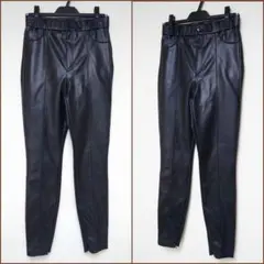☆【美品】 ZARA レディース フェイク レザー スキニーパンツ サイズM
