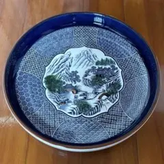 染付 山水画 八角皿 飾り皿 - メルカリ