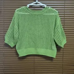 cepo グリーン 半袖ニット