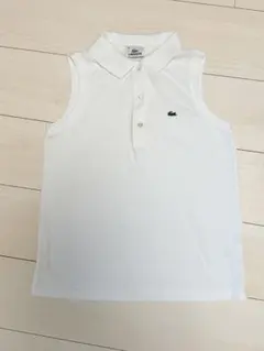 美品 LACOSTE ラコステ ノースリーブ ポロシャツ 白 40 M相当