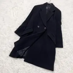 garde corps✨M ケティ ウール　チェスターコート 9 黒 キュプラ