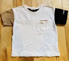ブランシェス シンプルTシャツ 配色袖 デザイン 半袖 110のサムネイル