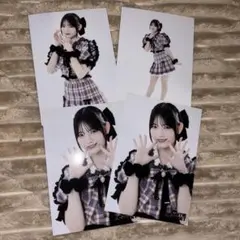 CUTIE STREET 真鍋凪咲 チェック衣装 生写真4枚セット