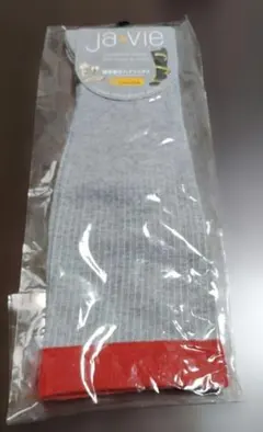 ジャヴィ 綿混着圧ハイソックス グレー/オレンジのサムネイル