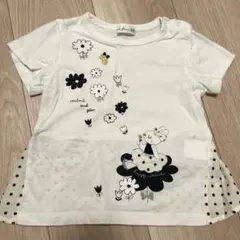 KNIT PLANNER【90cm】半袖チュニック Tシャツ　水玉のサムネイル