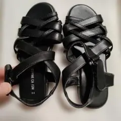 COMME CA ISM サンダル ブラック 小さめ19.0cm　試し履きのみのサムネイル