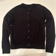 UNIQLO ブラック カーディガン Lサイズ コットンレーヨン