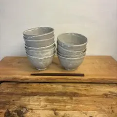 お買い得　少し不揃い　業務用　深茶碗(大サイズ)9個 約12.5cm 8