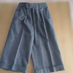 ウール混 ショートパンツ グレー