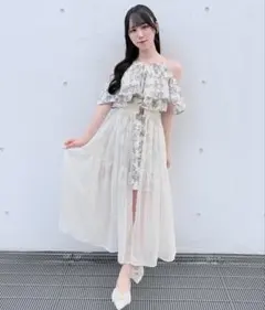 【最終値下げ】エムミーエメ　フルールミストスパイラルロングワンピース 最終値下げ】エムミーエメ フルールミストスパイラルロングワンピース